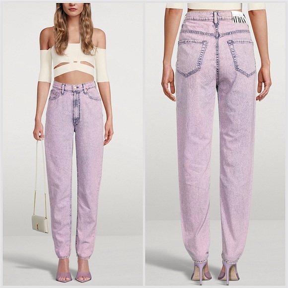 MOTHER Denim - MOTHER SNACKS High Waisted Twizzy Skimp Wash Jeans in Silver Pink NWT